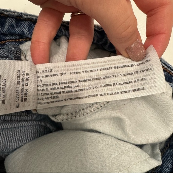 Abercrombie & Fitch skinny high rise blue jean size 25 long - Picture 8 of 8